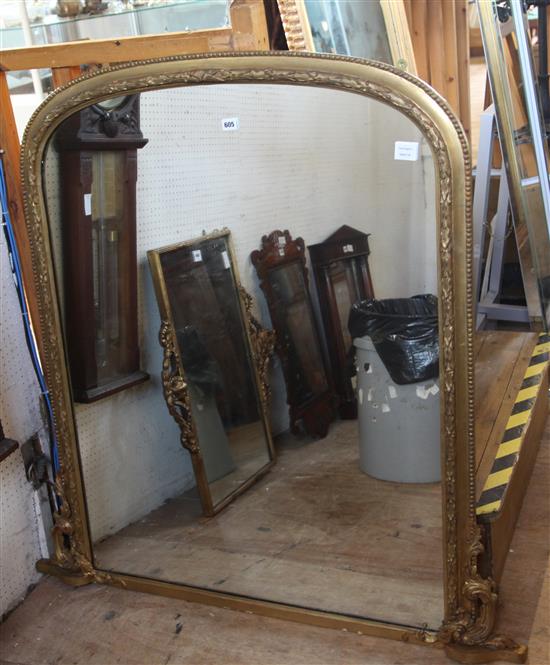 Victorian giltwood overmantel mirror